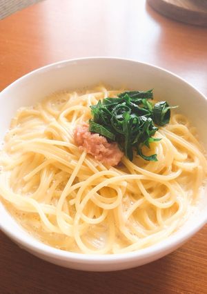 豆乳であっさり♫明太クリームスープパスタ-レシピのメイン写真