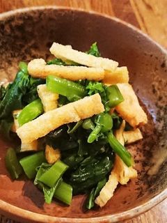 油揚とつるむらさきの和え物-レシピのメイン写真