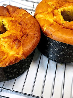 しっとりふわふわかぼちゃのシフォンケーキ-レシピのメイン写真