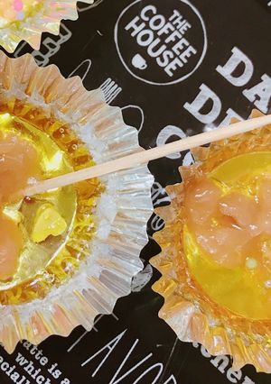 アルミカップで、梅べっこう飴-レシピのメイン写真