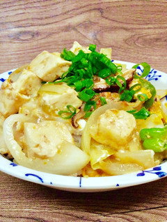 豆腐 玉葱の卵炒り丼-レシピのメイン写真