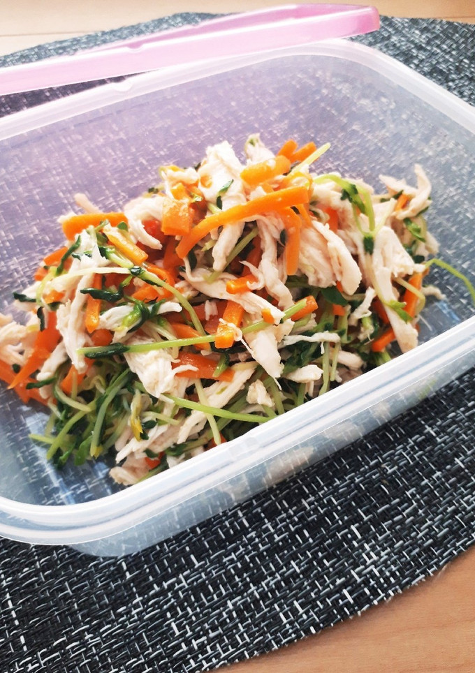 にんにく風味★むね肉と豆苗の中華和え★-レシピのメイン写真