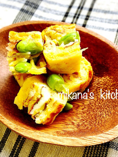 お弁当に☆枝豆入☆コロコロ玉子焼き♪♪-レシピのメイン写真