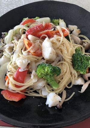 カレイのオリーブオイルパスタ-レシピのメイン写真