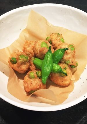 ずぼら鶏団子ふんわり揚げ♡包丁要らず-レシピのメイン写真