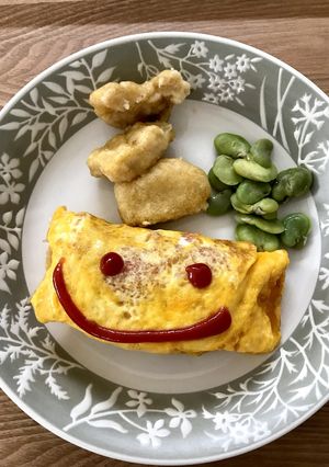 子供用に 卵焼き器で作る小さなオムライス-レシピのメイン写真