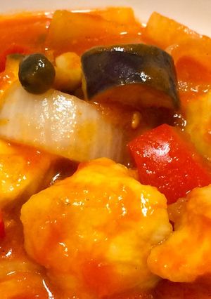 トマト缶で！鶏ムネ肉と野菜のトマト煮-レシピのメイン写真