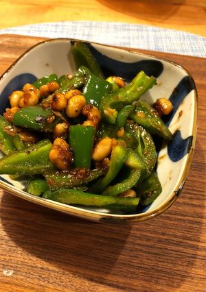 あまった大豆で簡単！ピーマン甘味噌炒め♪-レシピのメイン写真