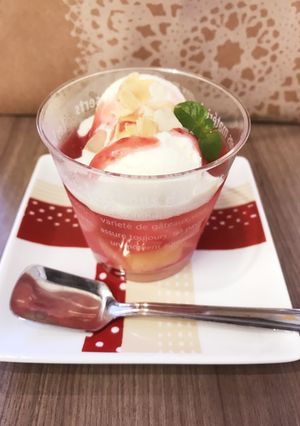 ピーチメルバ-レシピのメイン写真