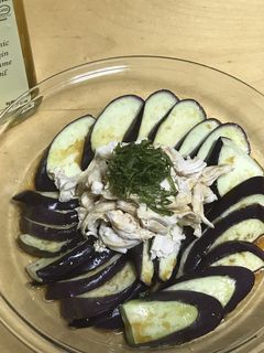 レンジで 蒸し鶏と茄子のさっぱりサラダ-レシピのメイン写真