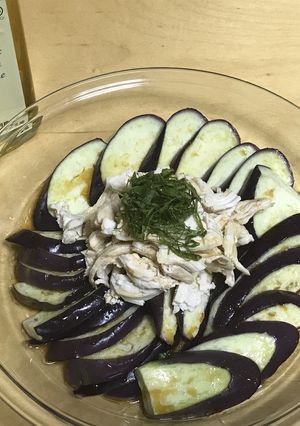 レンジで 蒸し鶏と茄子のさっぱりサラダ-レシピのメイン写真