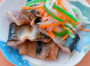 サンマ開き♬フライパン南蛮漬け♬骨まで❤-レシピのメイン写真