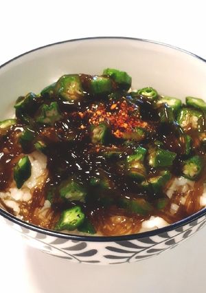 夏バテ防止！オクラともずく酢ご飯-レシピのメイン写真