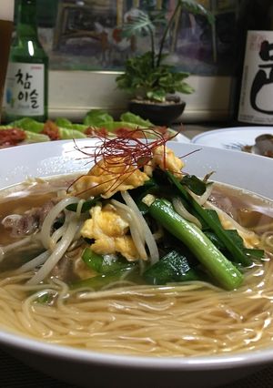 ・*:.糖質0麺のニラ卵ラーメン。.:*-レシピのメイン写真