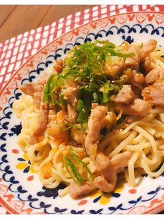 ピリ辛ねぎ豚のまぜそば-レシピのメイン写真
