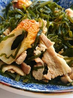 切り昆布と豚肉のオイスター炒め-レシピのメイン写真