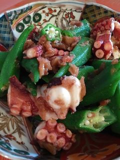 *オクラと蛸の梅おかか和え*-レシピのメイン写真