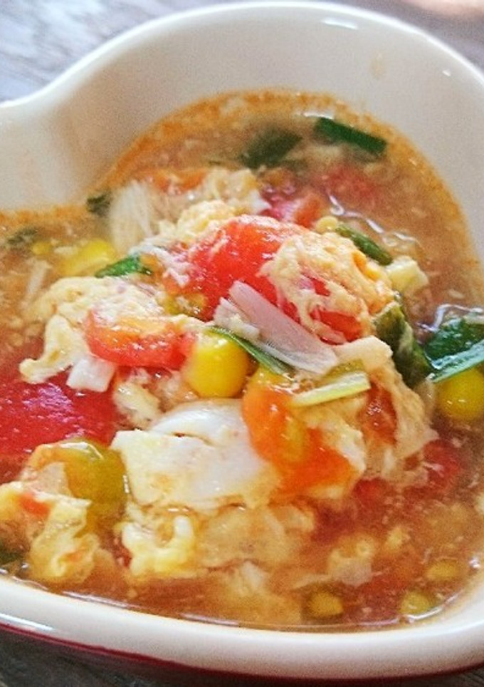 トマト大量消費☆あちち夏スープ(≧▽≦)-レシピのメイン写真
