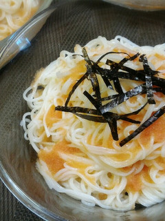 簡単にアレンジ♪明太子つゆのぶっかけ素麺-レシピのメイン写真
