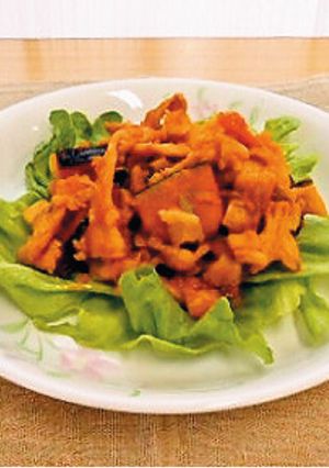 豚肉と南瓜の豆板醤炒め（透析食）-レシピのメイン写真