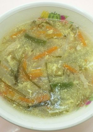 昆布と卵のスープ　★宇都宮学校給食-レシピのメイン写真