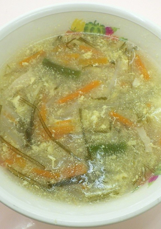 昆布と卵のスープ　★宇都宮学校給食-レシピのメイン写真