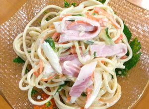 カロリー控えめ！玉葱ヨーグルトでスパサラ-レシピのメイン写真