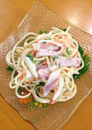 カロリー控えめ！玉葱ヨーグルトでスパサラ-レシピのメイン写真