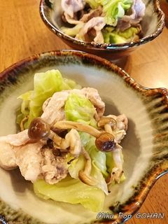 豚こまとキャベツの白だしさっと煮-レシピのメイン写真