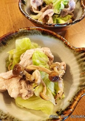 豚こまとキャベツの白だしさっと煮-レシピのメイン写真