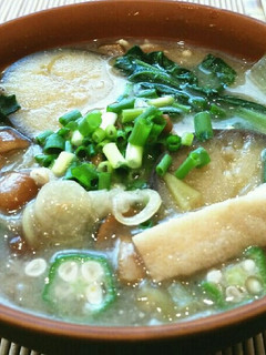 なす小松菜なめこ油揚げの定食屋風味噌汁♡-レシピのメイン写真