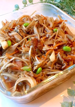 牛肉入りきんぴら 糖質制限 常備菜に-レシピのメイン写真