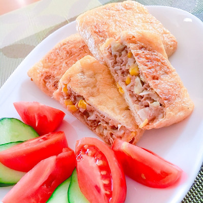 An image of 油揚のキャベツメンチカツ風