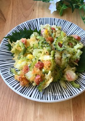 ゴーヤとベーコンのかき揚げ-レシピのメイン写真