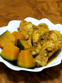簡単!!手羽元とカボチャのカレー煮-レシピのメイン写真