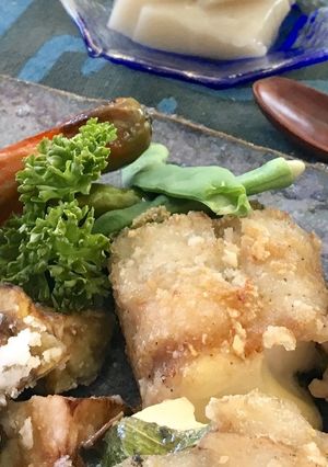 豆腐の豚バラチーズ巻き〜万能梅だれ添え〜-レシピのメイン写真