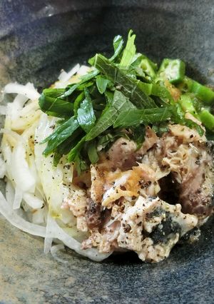 【糖質制限】さっぱり！青しそ鯖缶パスタ-レシピのメイン写真