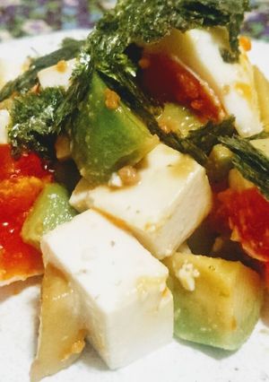 塩麹豆腐の和風コブサラダ風-レシピのメイン写真
