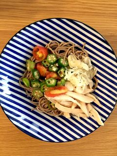 簡単サラダチキンのぶっかけ蕎麦-レシピのメイン写真