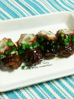 ごぼ天の肉巻きで蒲焼き-レシピのメイン写真