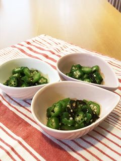簡単一品♡オクラと塩昆布の和え物-レシピのメイン写真