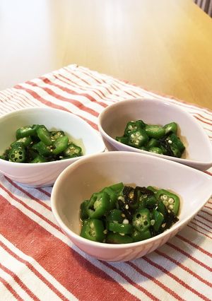 簡単一品♡オクラと塩昆布の和え物-レシピのメイン写真