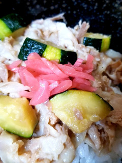 節約♬ズッキーニ&豚バラ❢豚丼-レシピのメイン写真