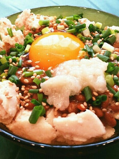 スポ飯♡サラダチキン&納豆卵かけご飯♡-レシピのメイン写真