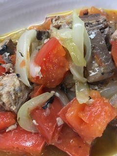 鯖缶とトマトの簡単煮-レシピのメイン写真