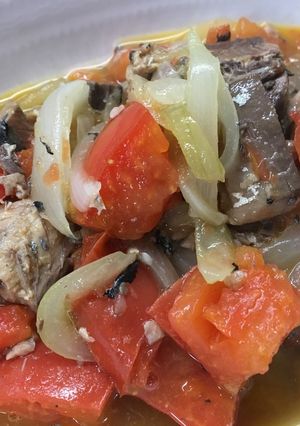 鯖缶とトマトの簡単煮-レシピのメイン写真