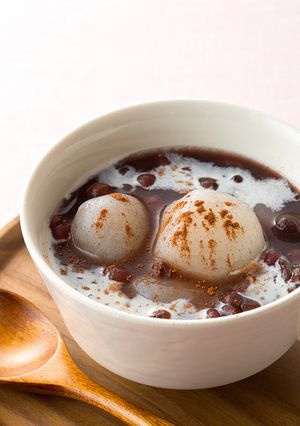 玉こんにゃくの白玉ぜんざい風-レシピのメイン写真