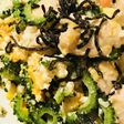 野菜ミックス+の鶏肉ゴーヤーチャンプル