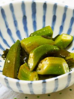 オクラとワカメのゆず胡椒和え♪めんつゆで-レシピのメイン写真