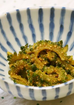 ゴーヤのごま和え♪薄く切って苦味少なく♪-レシピのメイン写真